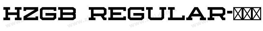 HZGB regular字体转换 HZGB regular字体转换